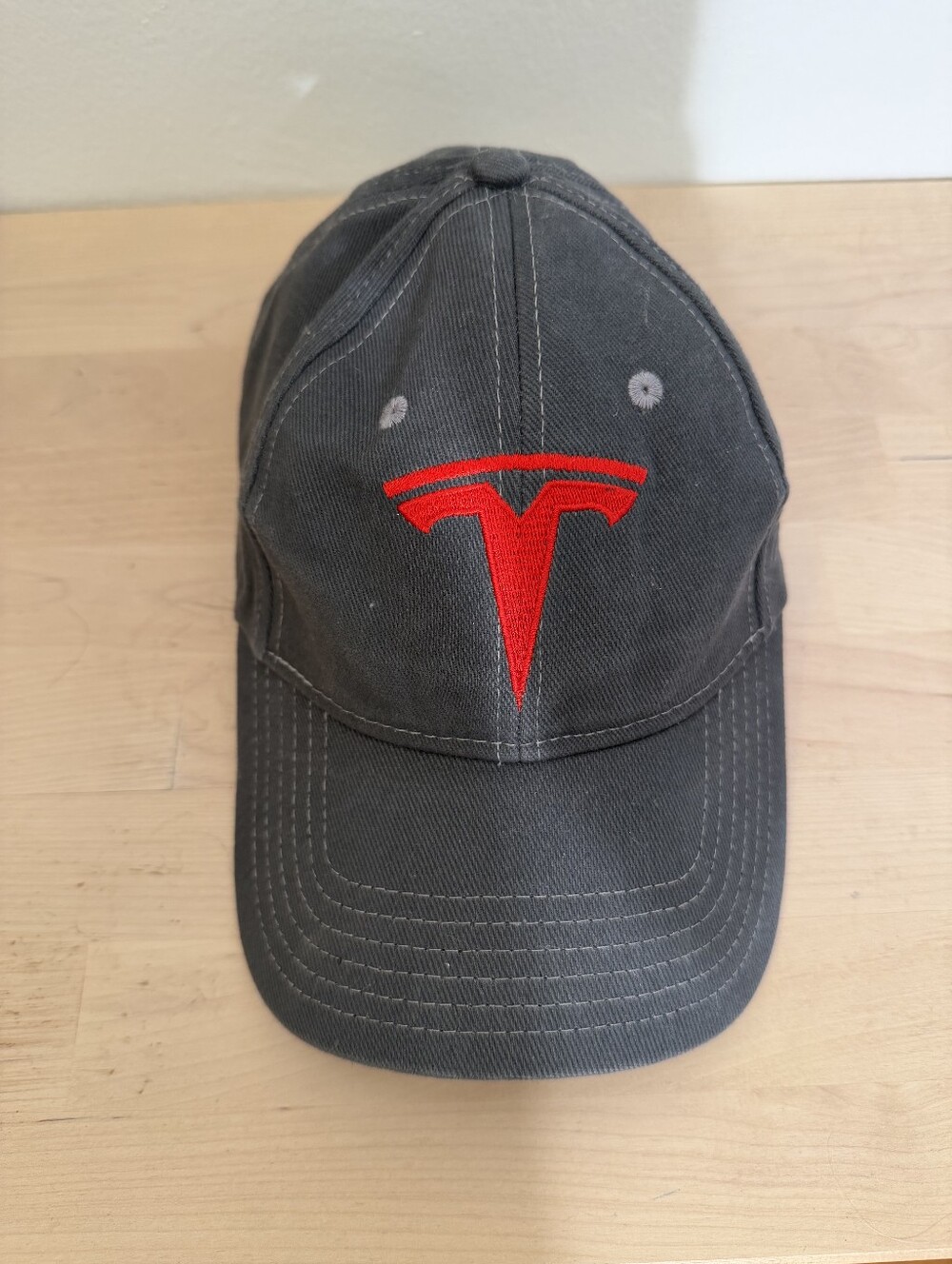 Tesla Black Cap with Red Logo